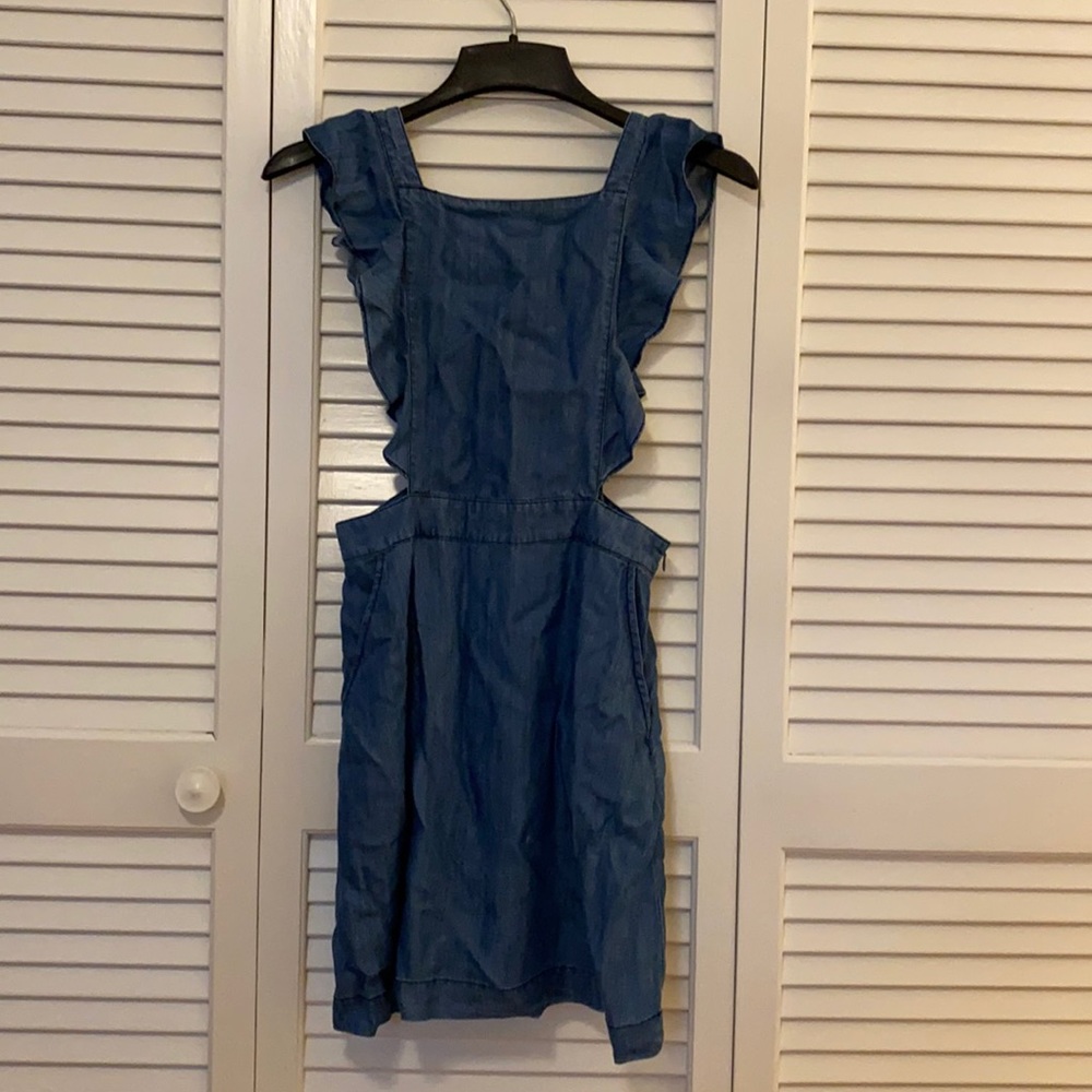 Overall style denim dress!!